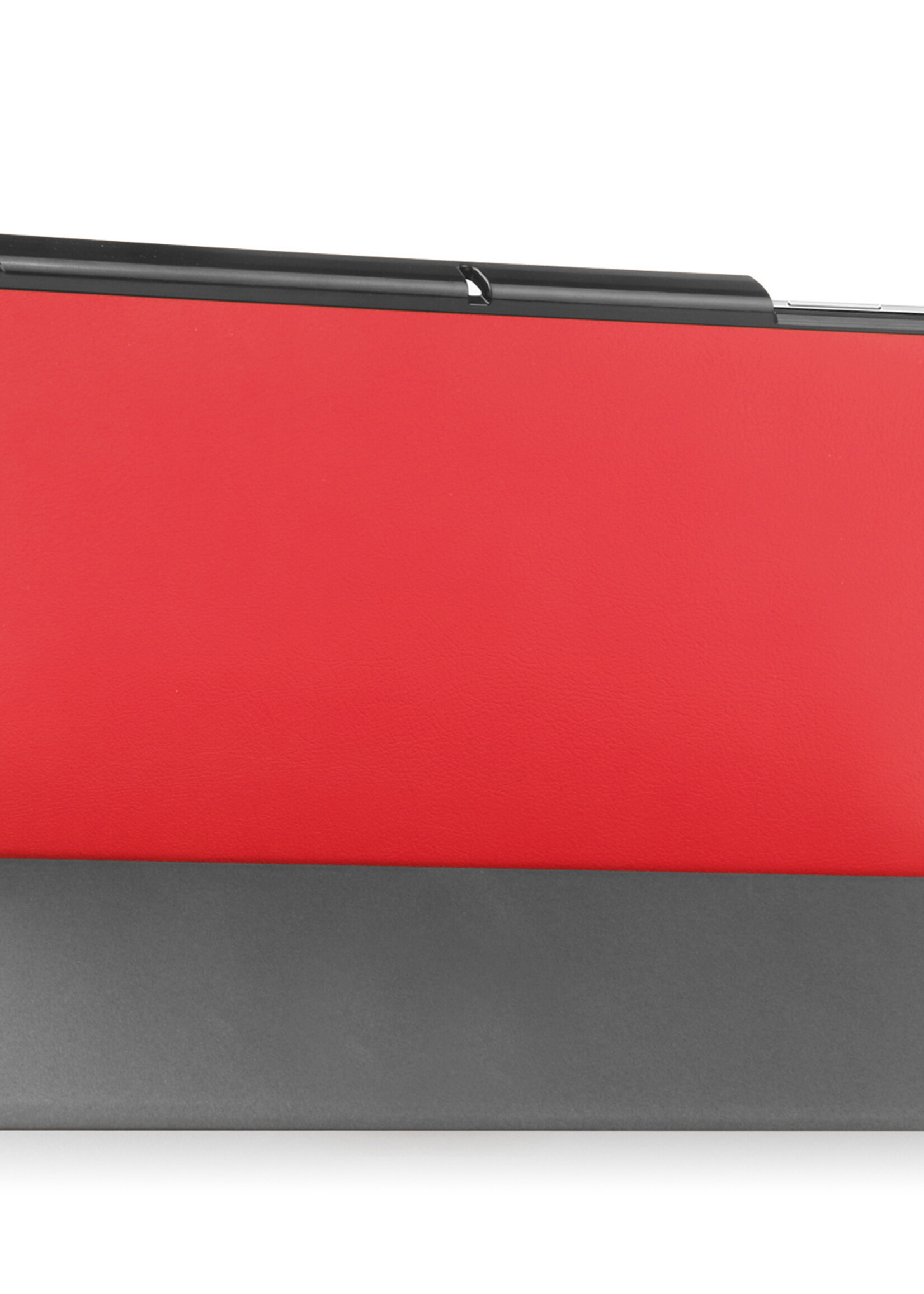 BTH Hoes Geschikt voor Samsung Galaxy Tab A9 Plus Hoes Book Case Hoesje Trifold Cover Met Screenprotector - Hoesje Geschikt voor Samsung Tab A9 Plus Hoesje Bookcase - Rood