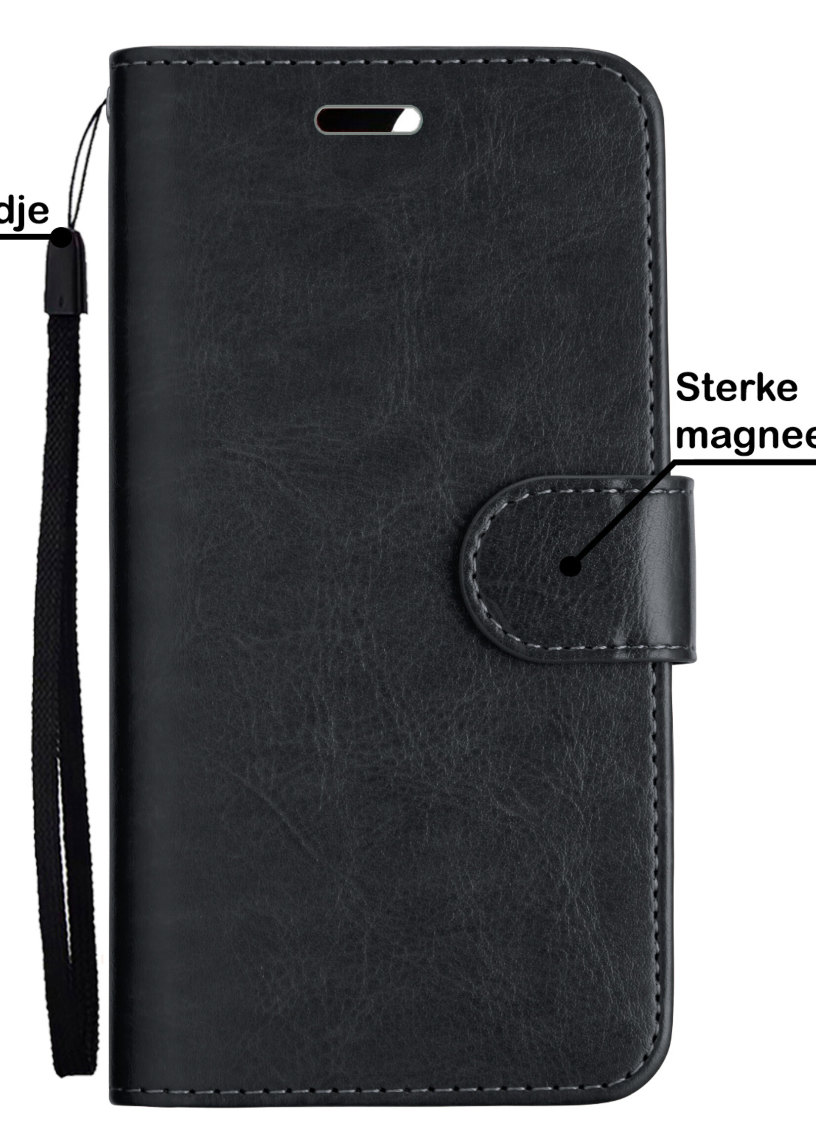 BTH Hoesje Geschikt voor iPhone X Hoesje Book Case Uitneembare 2-in-1 Hoes - Hoes Geschikt voor iPhone X Hoes Wallet Case Pashouder Hoesje - Zwart