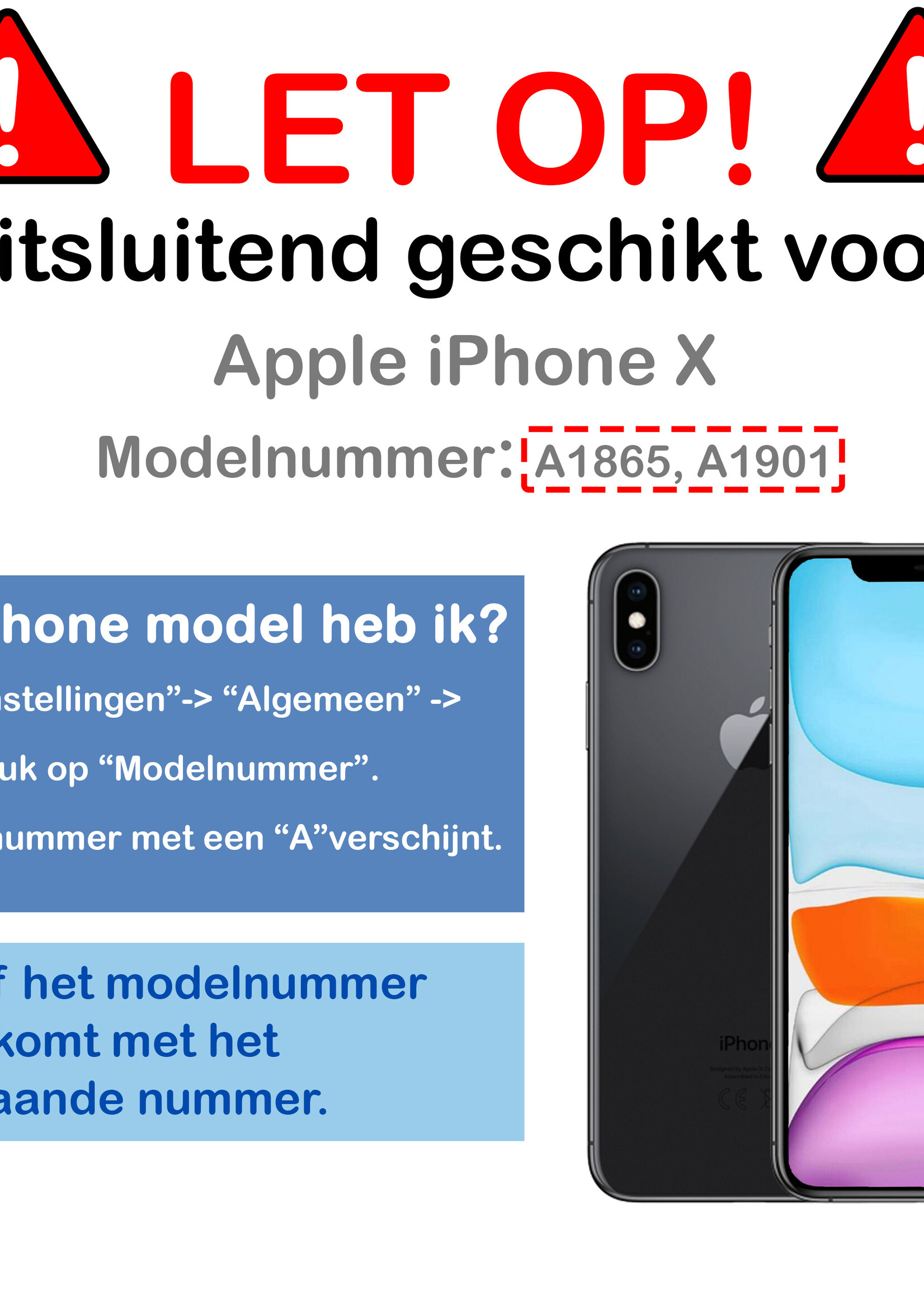 BTH Hoesje Geschikt voor iPhone X Hoesje Book Case Uitneembare 2-in-1 Hoes - Hoes Geschikt voor iPhone X Hoes Wallet Case Pashouder Hoesje - Zwart