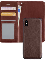 BTH BTH iPhone Xs Max 2-in-1 Hoesje BookCase Uitneembaar - Bruin