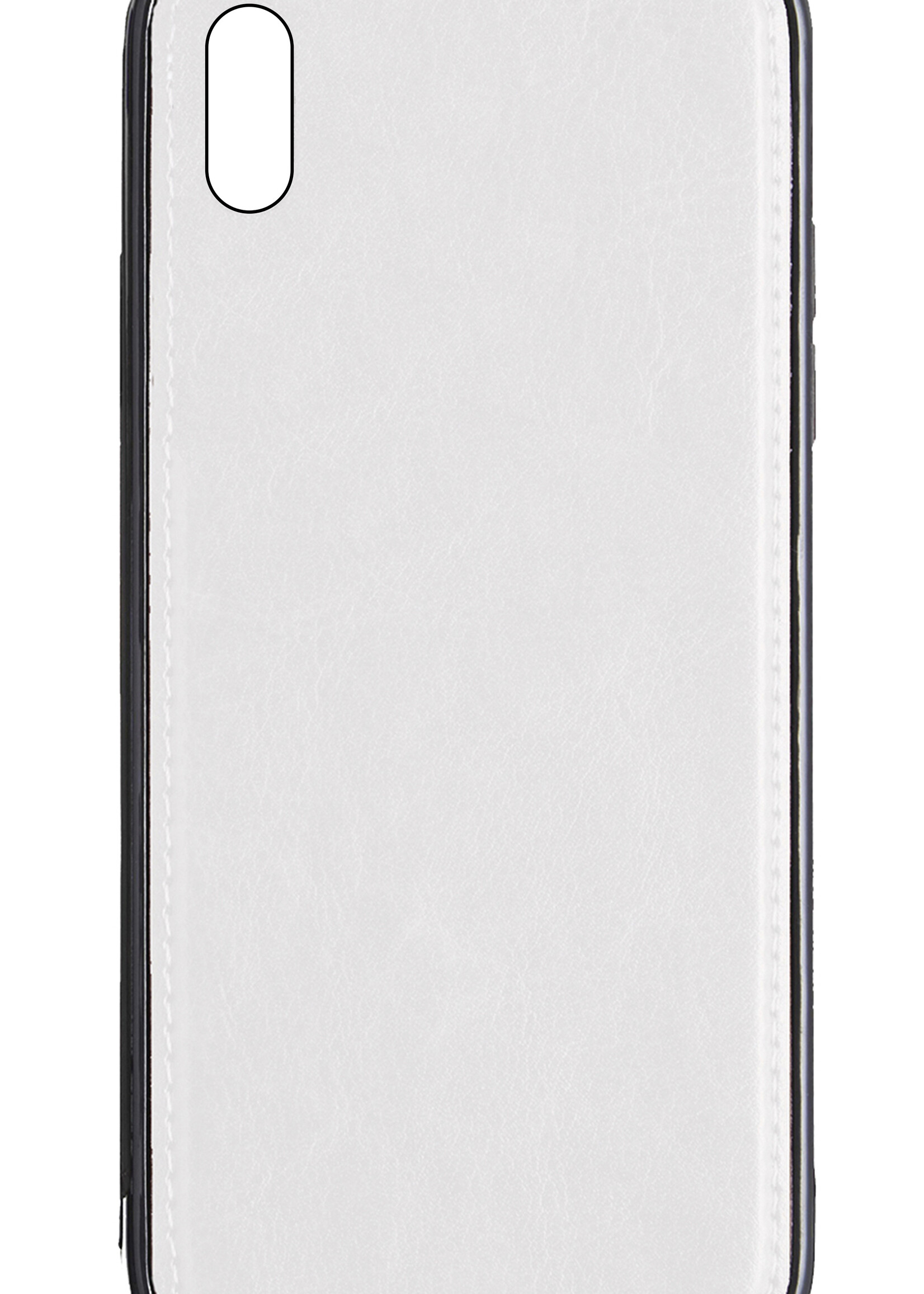 BTH Hoesje Geschikt voor iPhone Xs Max Hoesje Book Case Uitneembare 2-in-1 Hoes - Hoes Geschikt voor iPhone Xs Max Hoes Wallet Case Pashouder Hoesje - Wit
