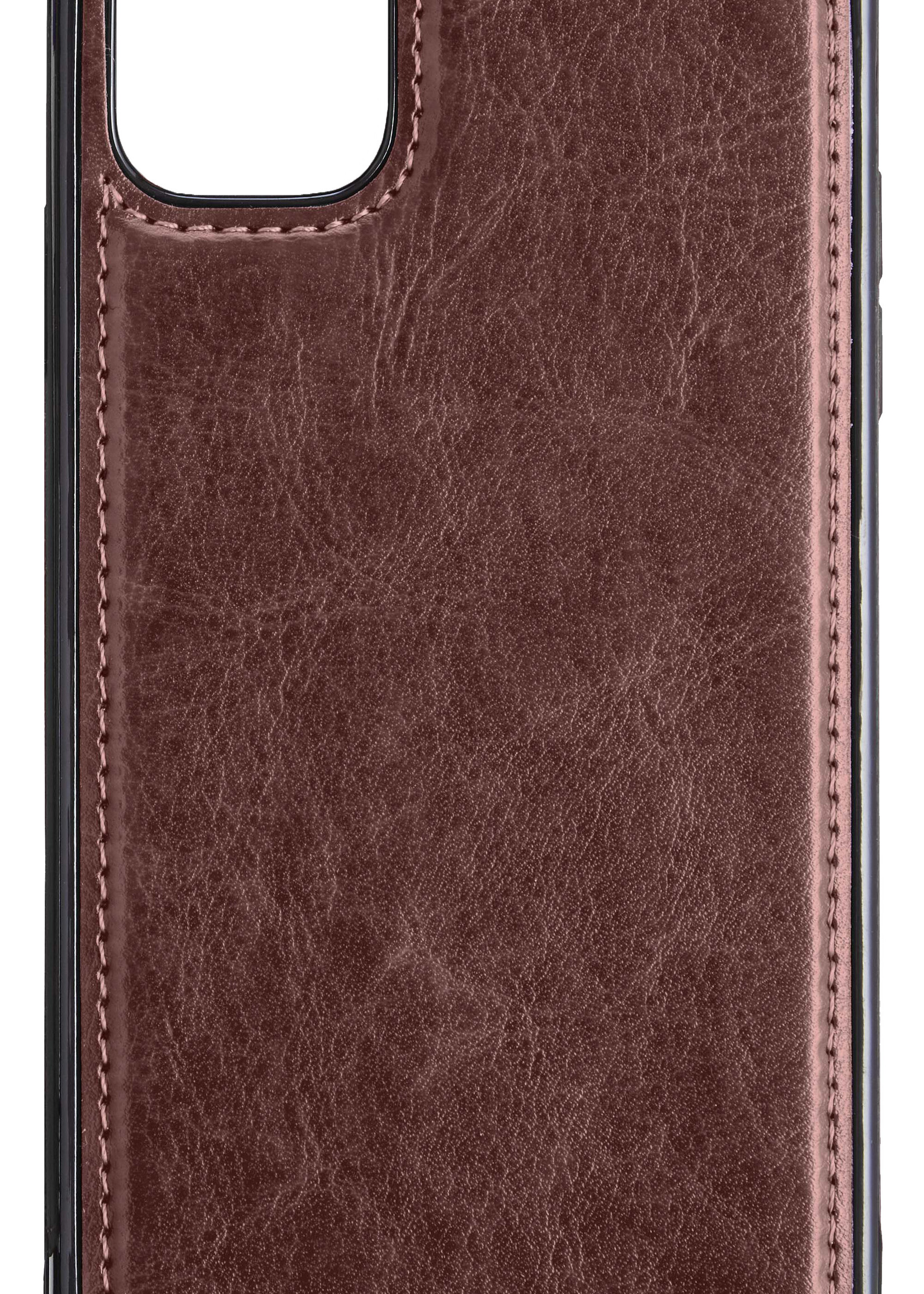 BTH Hoesje Geschikt voor iPhone 12 Mini Hoesje Book Case Uitneembare 2-in-1 Hoes - Hoes Geschikt voor iPhone 12 Mini Hoes Wallet Case Pashouder Hoesje - Bruin