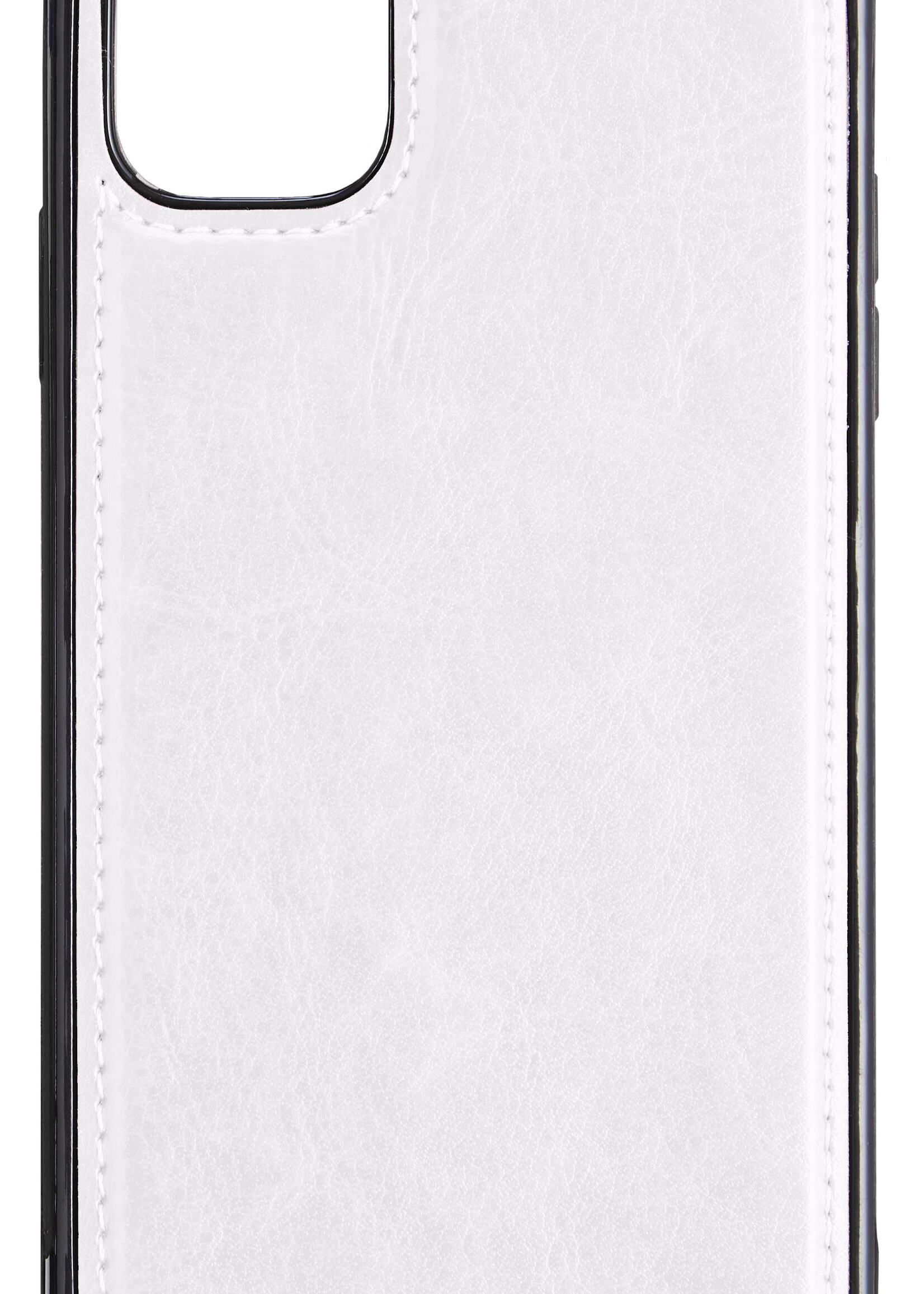 BTH Hoesje Geschikt voor iPhone 12 Mini Hoesje Book Case Uitneembare 2-in-1 Hoes - Hoes Geschikt voor iPhone 12 Mini Hoes Wallet Case Pashouder Hoesje - Wit
