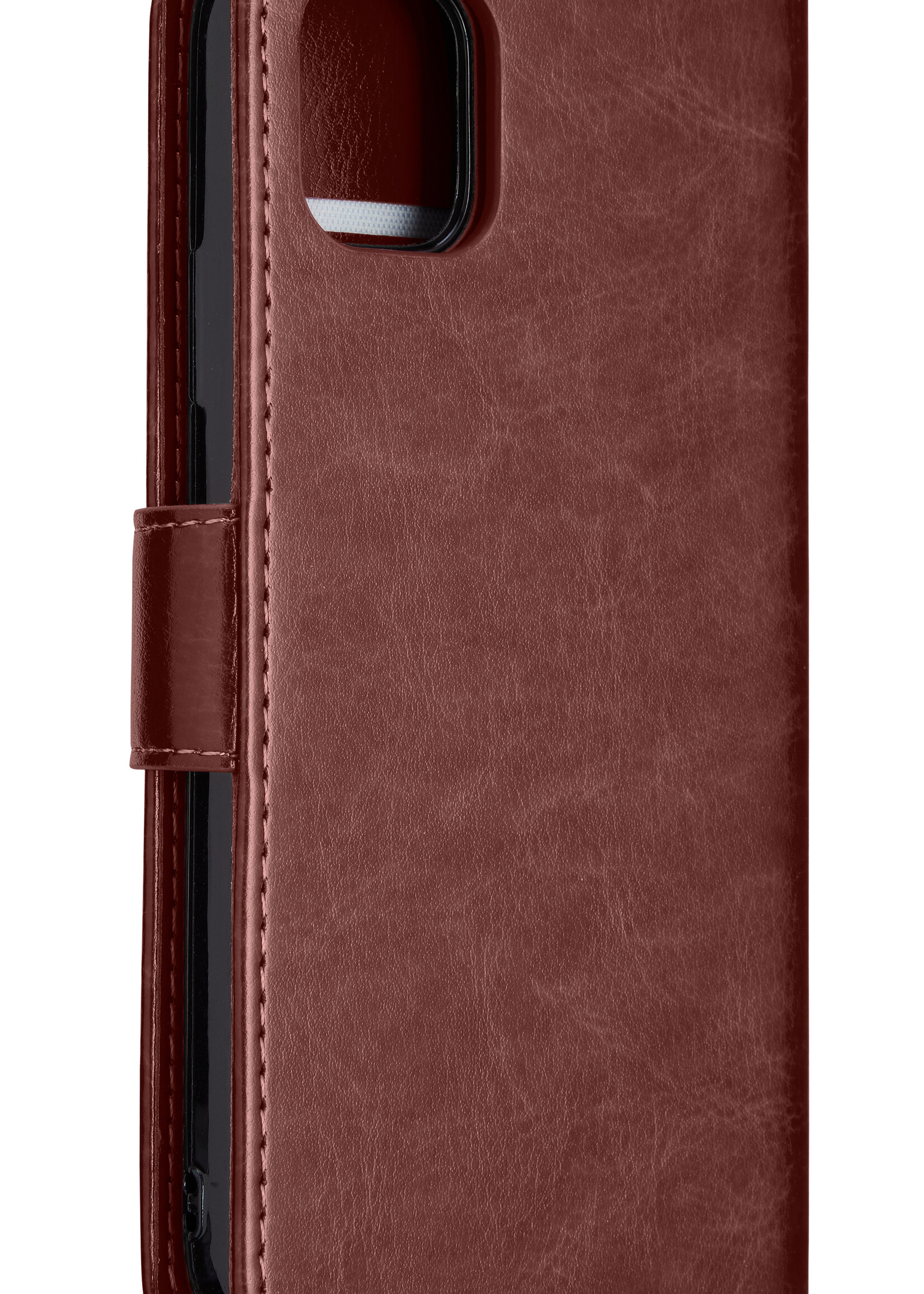 BTH Hoesje Geschikt voor iPhone 12 Pro Max Hoesje Book Case Uitneembare 2-in-1 Hoes - Hoes Geschikt voor iPhone 12 Pro Max Hoes Wallet Case Pashouder Hoesje - Bruin