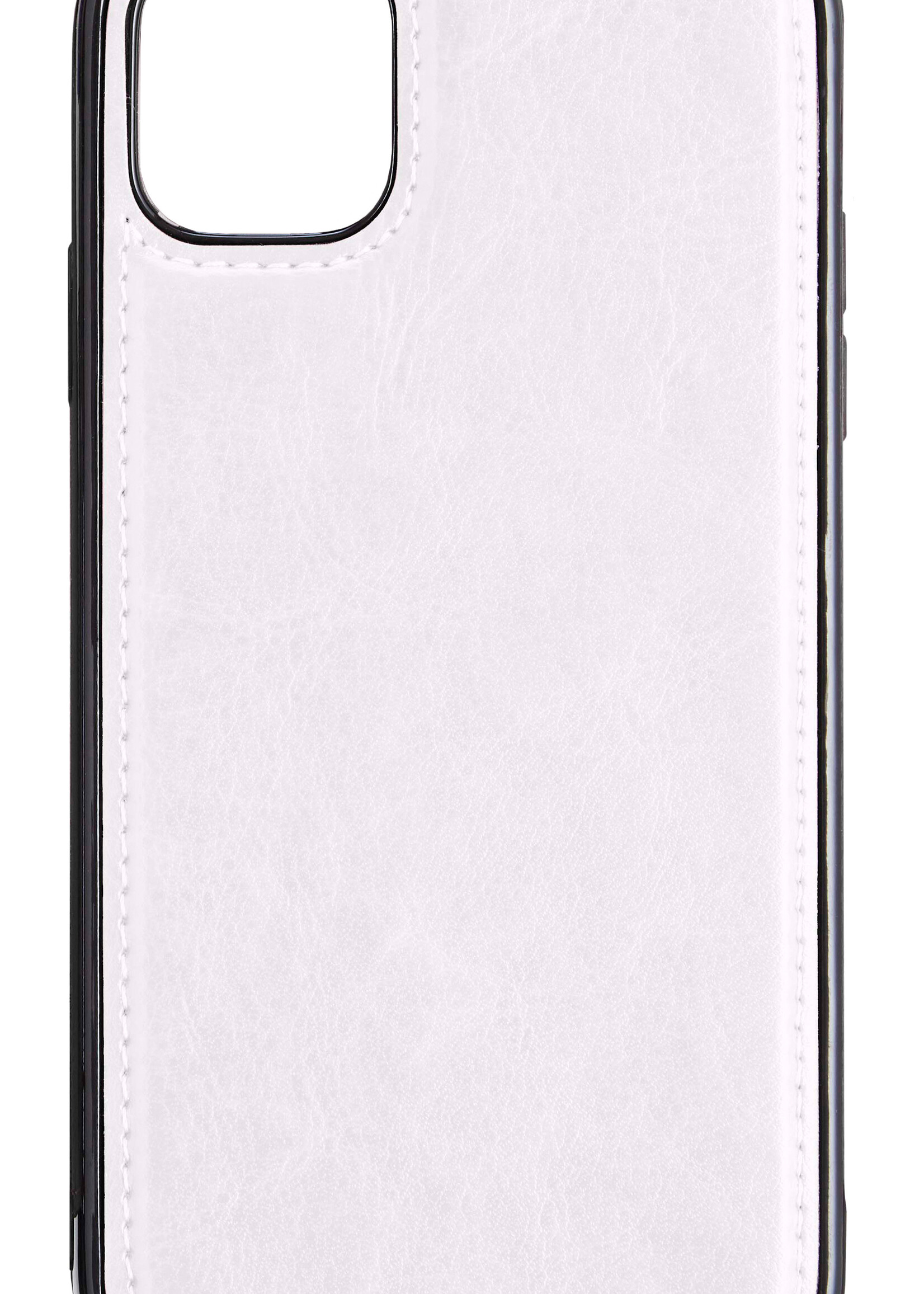 BTH Hoesje Geschikt voor iPhone 12 Pro Max Hoesje Book Case Uitneembare 2-in-1 Hoes - Hoes Geschikt voor iPhone 12 Pro Max Hoes Wallet Case Pashouder Hoesje - Wit