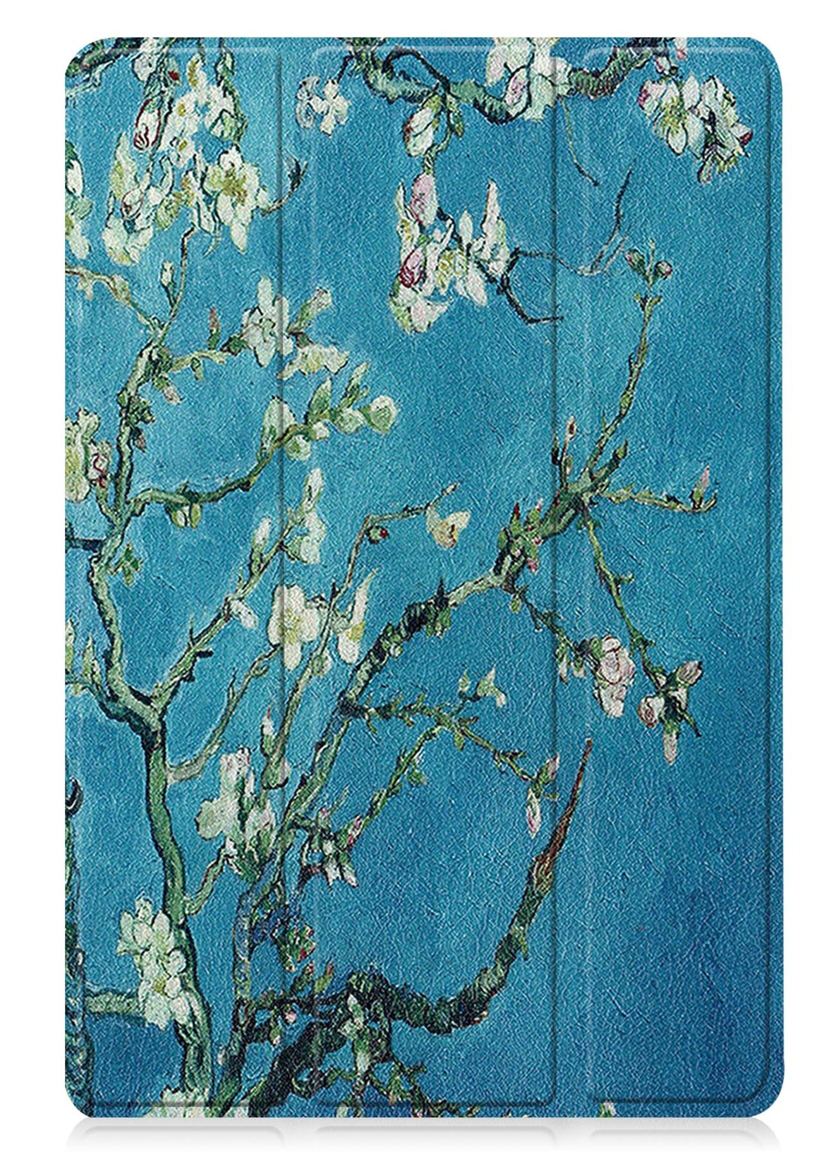 BTH Hoes Geschikt voor Lenovo Tab M10 (3rd gen) Hoes Book Case Hoesje Trifold Cover - Hoesje Geschikt voor Lenovo Tab M10 (3e gen) Hoesje Bookcase - Bloesem