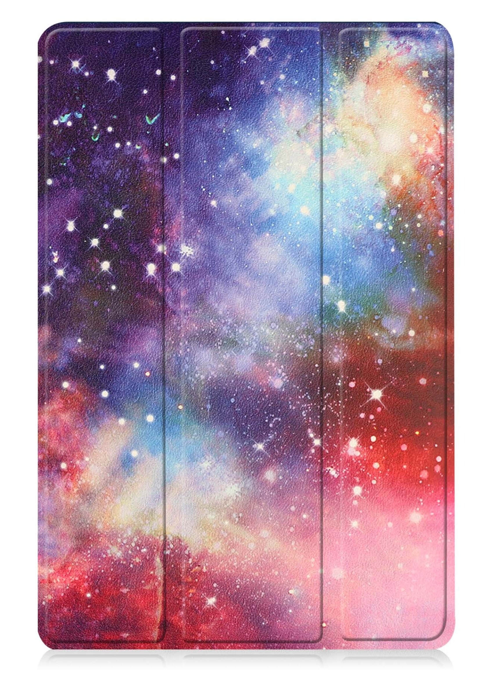 BTH Hoes Geschikt voor Lenovo Tab M10 (3rd gen) Hoes Book Case Hoesje Trifold Cover - Hoesje Geschikt voor Lenovo Tab M10 (3e gen) Hoesje Bookcase - Galaxy