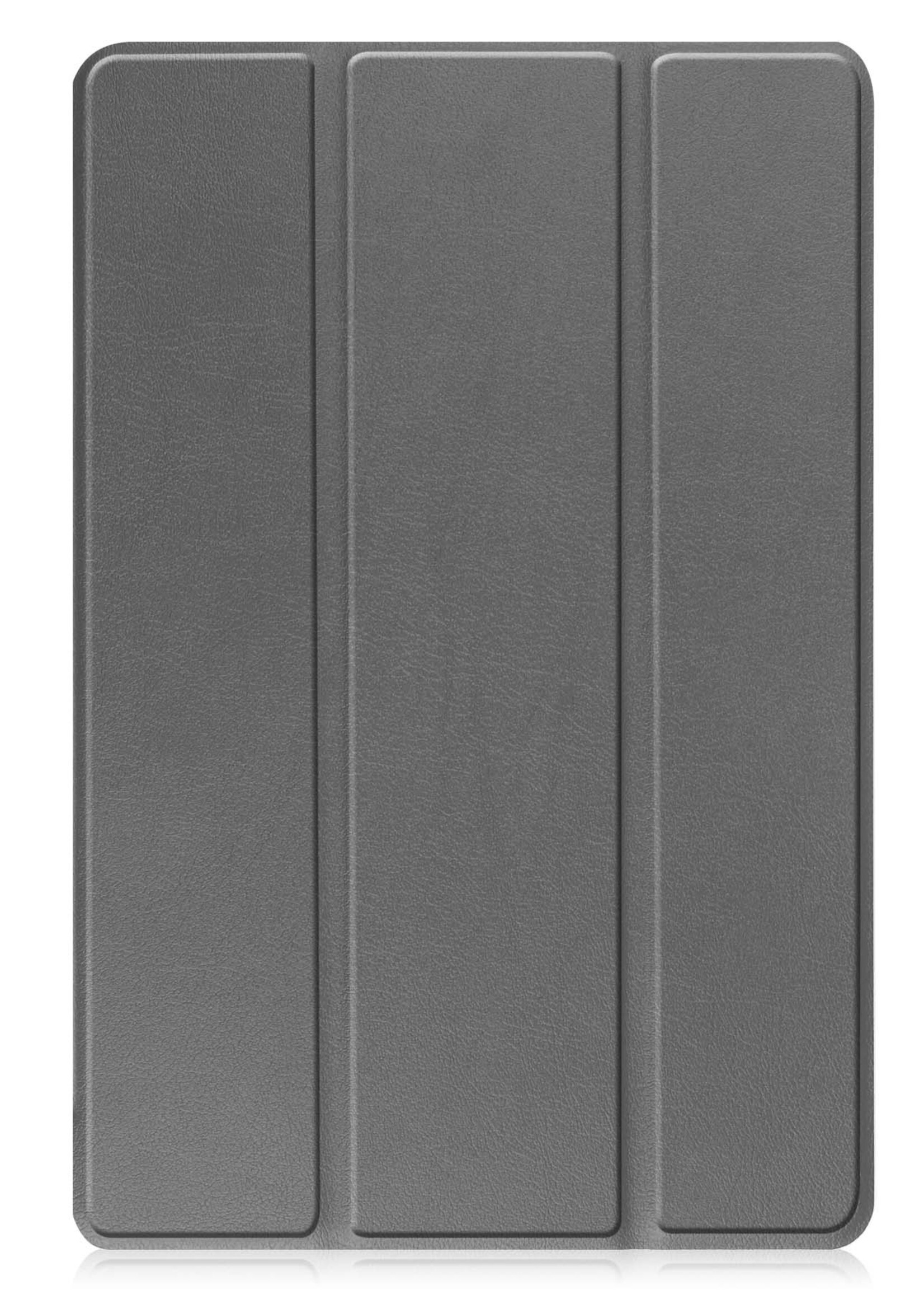 BTH Hoes Geschikt voor Lenovo Tab M10 (3rd gen) Hoes Book Case Hoesje Trifold Cover - Hoesje Geschikt voor Lenovo Tab M10 (3e gen) Hoesje Bookcase - Grijs