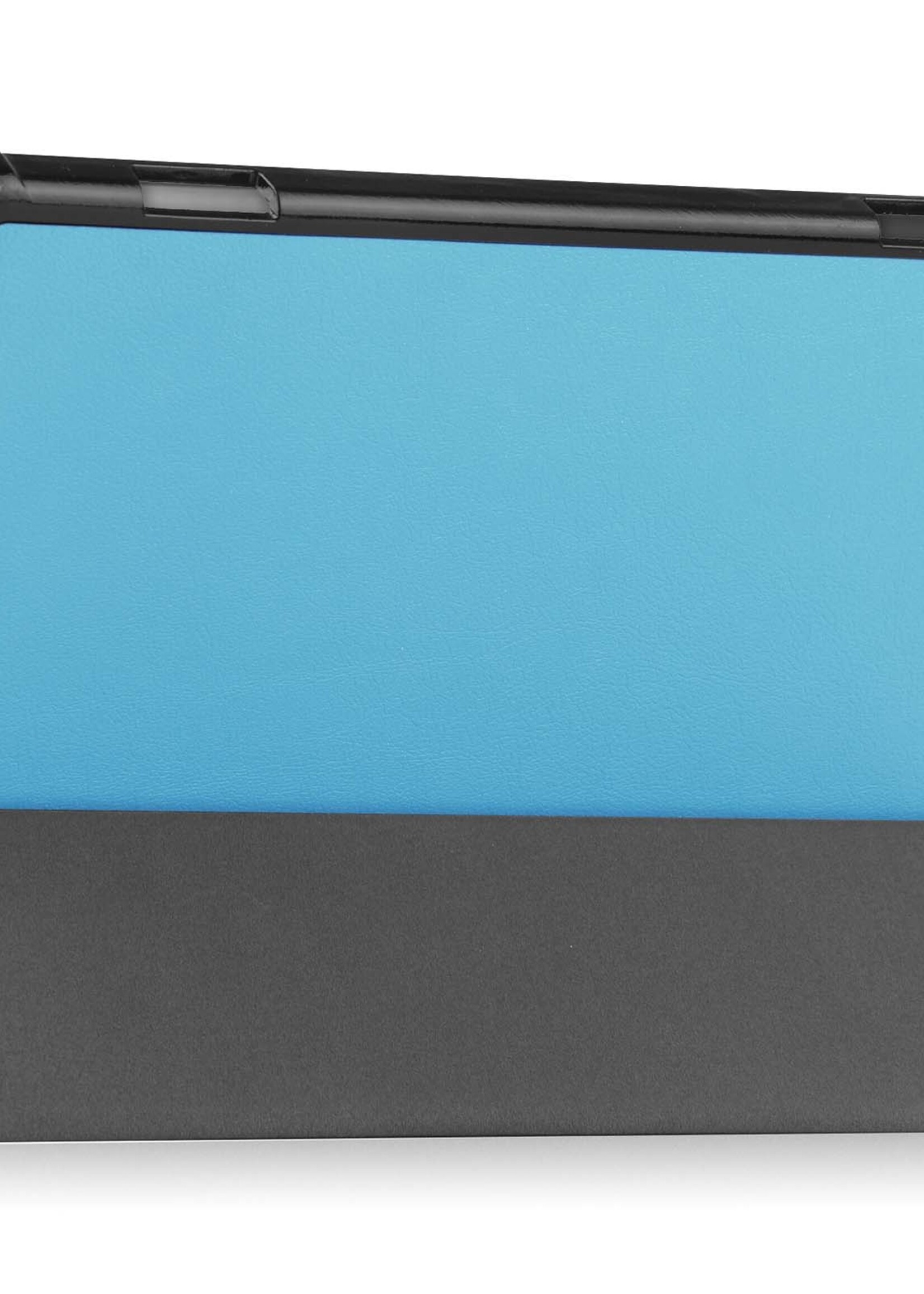 BTH Hoes Geschikt voor Lenovo Tab M10 (3rd gen) Hoes Book Case Hoesje Trifold Cover - Hoesje Geschikt voor Lenovo Tab M10 (3e gen) Hoesje Bookcase - Lichtblauw