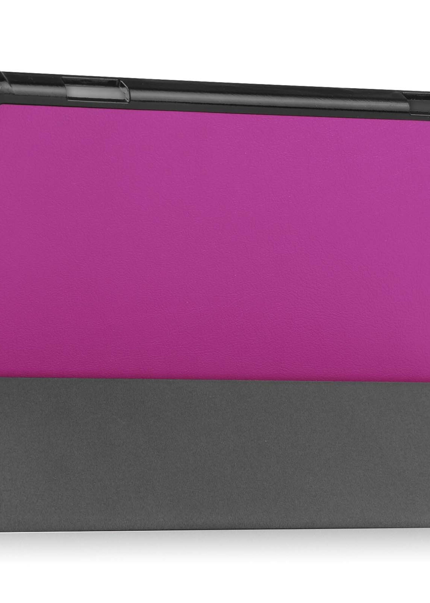 BTH Hoes Geschikt voor Lenovo Tab M10 (3rd gen) Hoes Book Case Hoesje Trifold Cover - Hoesje Geschikt voor Lenovo Tab M10 (3e gen) Hoesje Bookcase - Paars