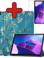 BTH BTH Lenovo Tab M10 (Gen 3) Hoesje Met Screenprotector - Bloesem