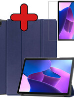 BTH BTH Lenovo Tab M10 (Gen 3) Hoesje Met Screenprotector - Donkerblauw