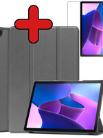 BTH BTH Lenovo Tab M10 (Gen 3) Hoesje Met Screenprotector - Grijs