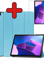 BTH BTH Lenovo Tab M10 (Gen 3) Hoesje Met Screenprotector - Lichtblauw