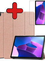 BTH BTH Lenovo Tab M10 (Gen 3) Hoesje Met Screenprotector - Rose Goud