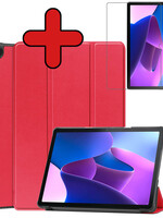 BTH BTH Lenovo Tab M10 (Gen 3) Hoesje Met Screenprotector - Rood