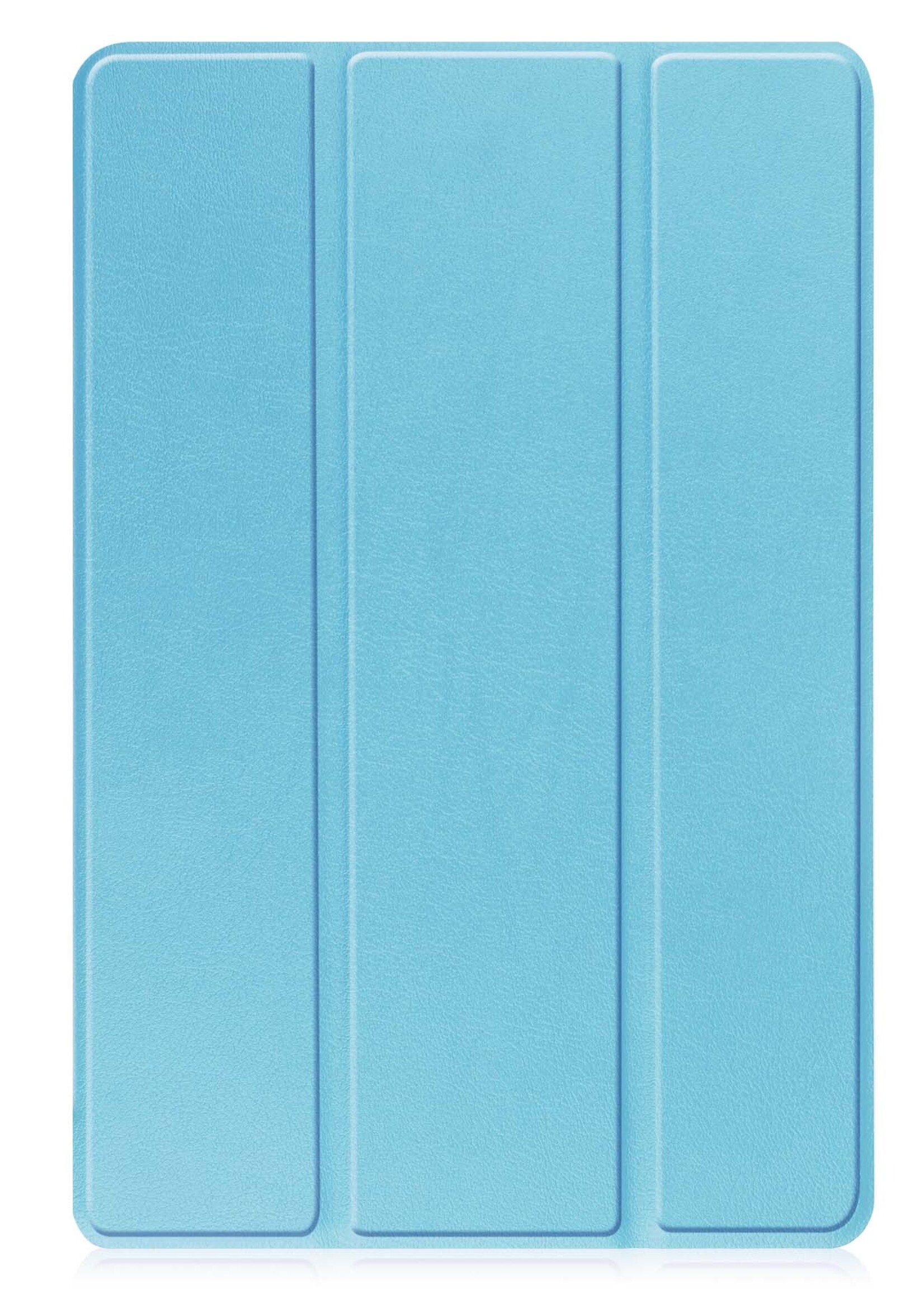 BTH Hoes Geschikt voor Lenovo Tab M10 (3rd gen) Hoes Book Case Hoesje Trifold Cover - Hoesje Geschikt voor Lenovo Tab M10 (3e gen) Hoesje Bookcase - Lichtblauw