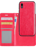 BTH BTH iPhone XR 2-in-1 Hoesje BookCase Uitneembaar - Donkerroze