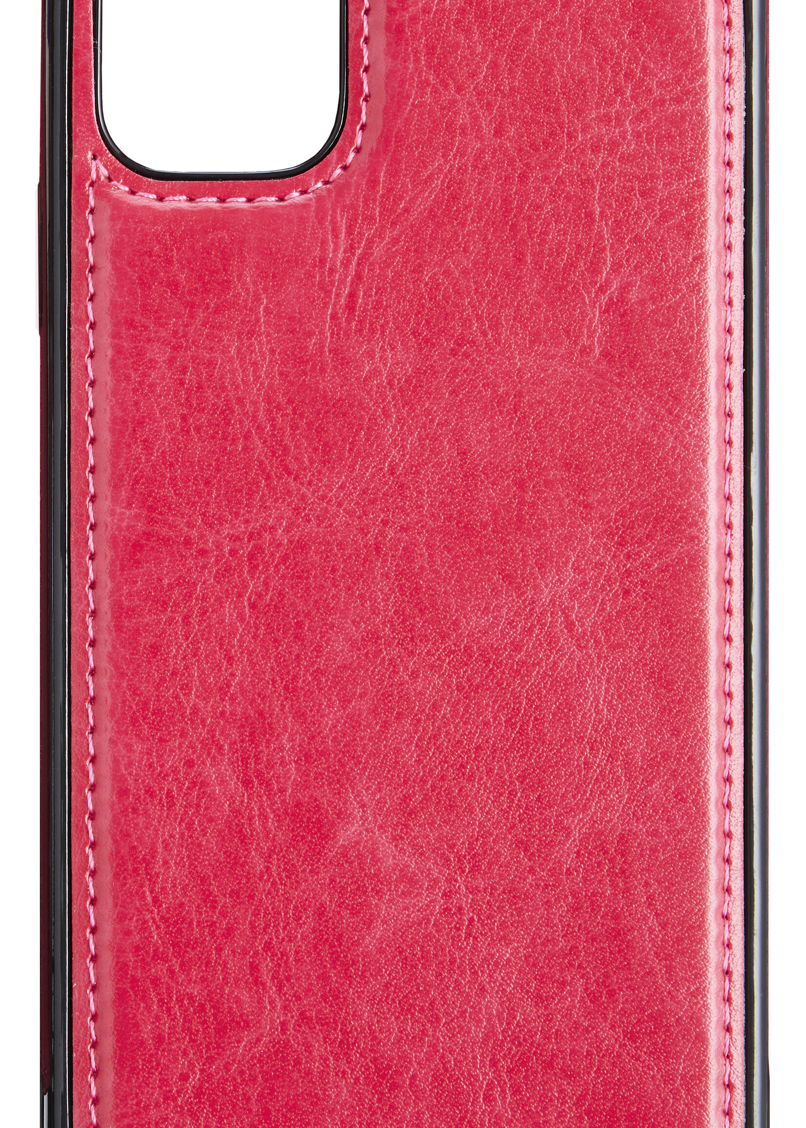 BTH Hoesje Geschikt voor iPhone 12 Mini Hoesje Book Case Uitneembare 2-in-1 Hoes - Hoes Geschikt voor iPhone 12 Mini Hoes Wallet Case Pashouder Hoesje - Donkerroze