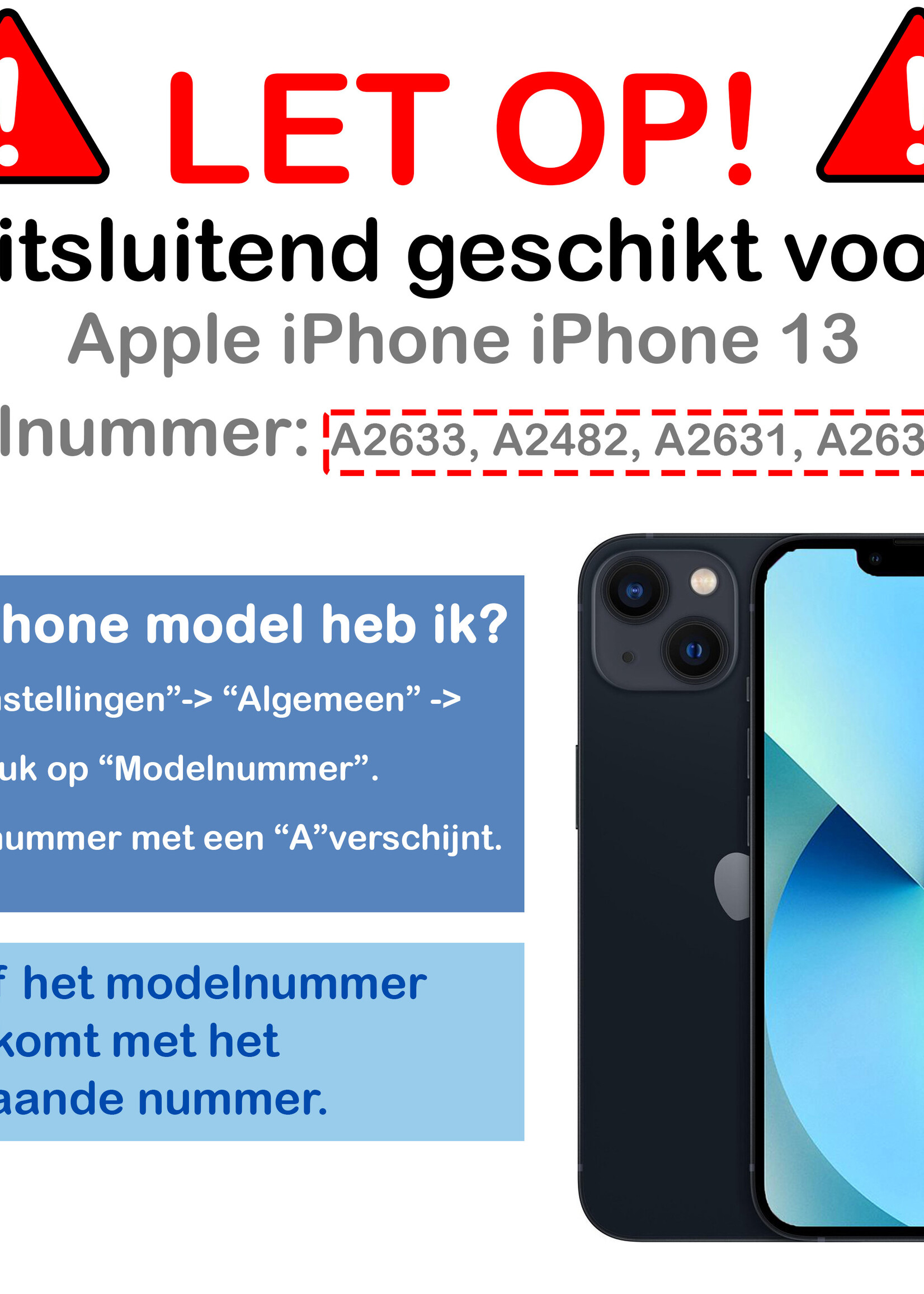 BTH Hoesje Geschikt voor iPhone 13 Hoesje Book Case Uitneembare 2-in-1 Hoes - Hoes Geschikt voor iPhone 13 Hoes Wallet Case Pashouder Hoesje - Donkerroze