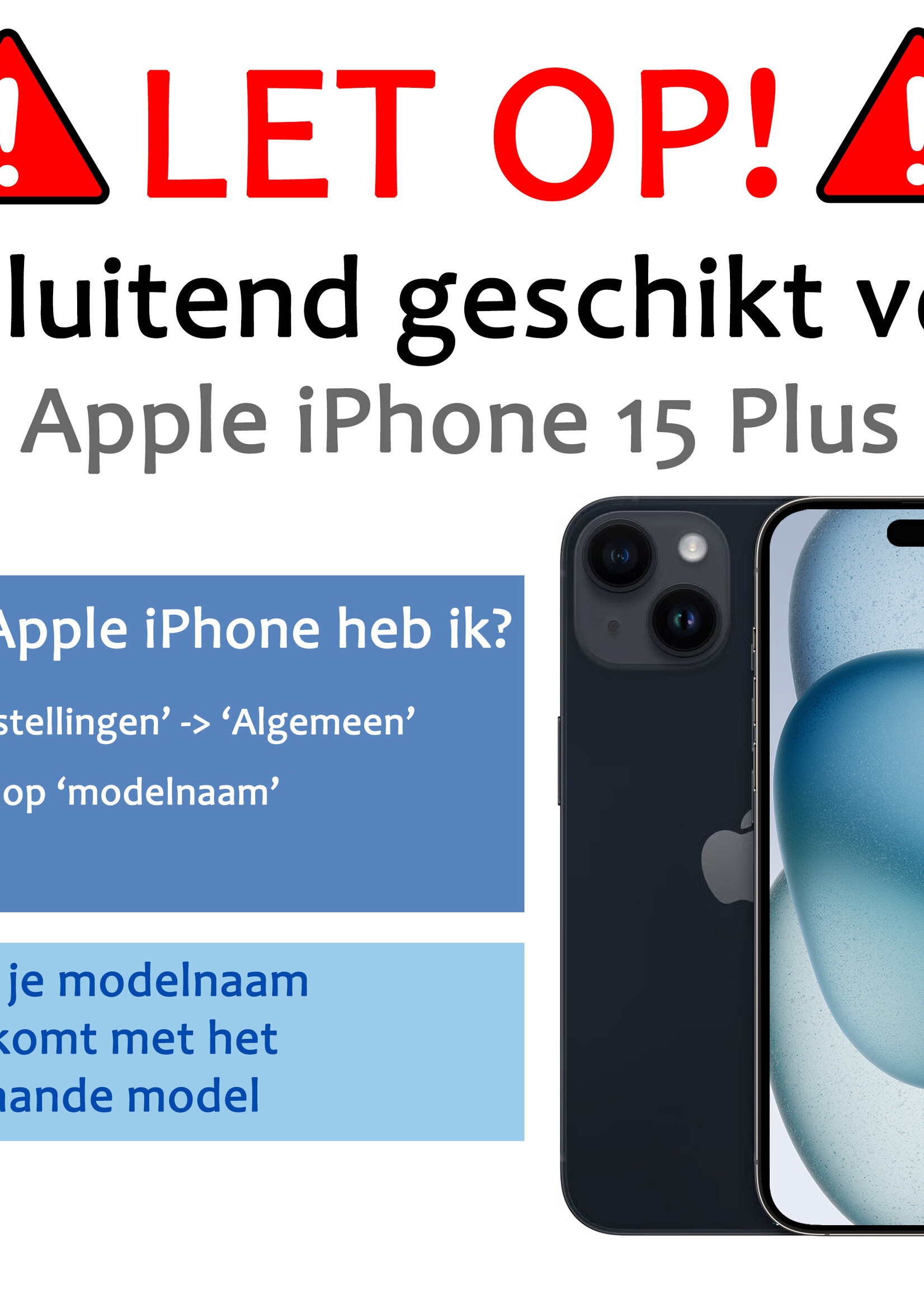 BTH Screenprotector Geschikt voor iPhone 15 Plus Screenprotector Glas Gehard Tempered Glass - Screenprotector Geschikt voor iPhone 15 Plus Screen Protector Screen Cover