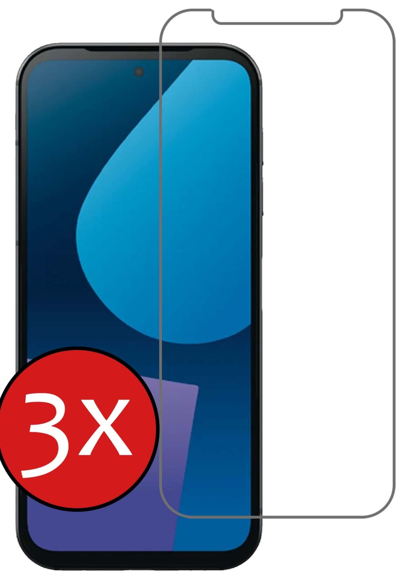 BTH Screenprotector Geschikt voor Fairphone 5 Screenprotector Glas Gehard Tempered Glass - Screenprotector Geschikt voor Fairphone 5 Screen Protector Screen Cover - 3 PACK