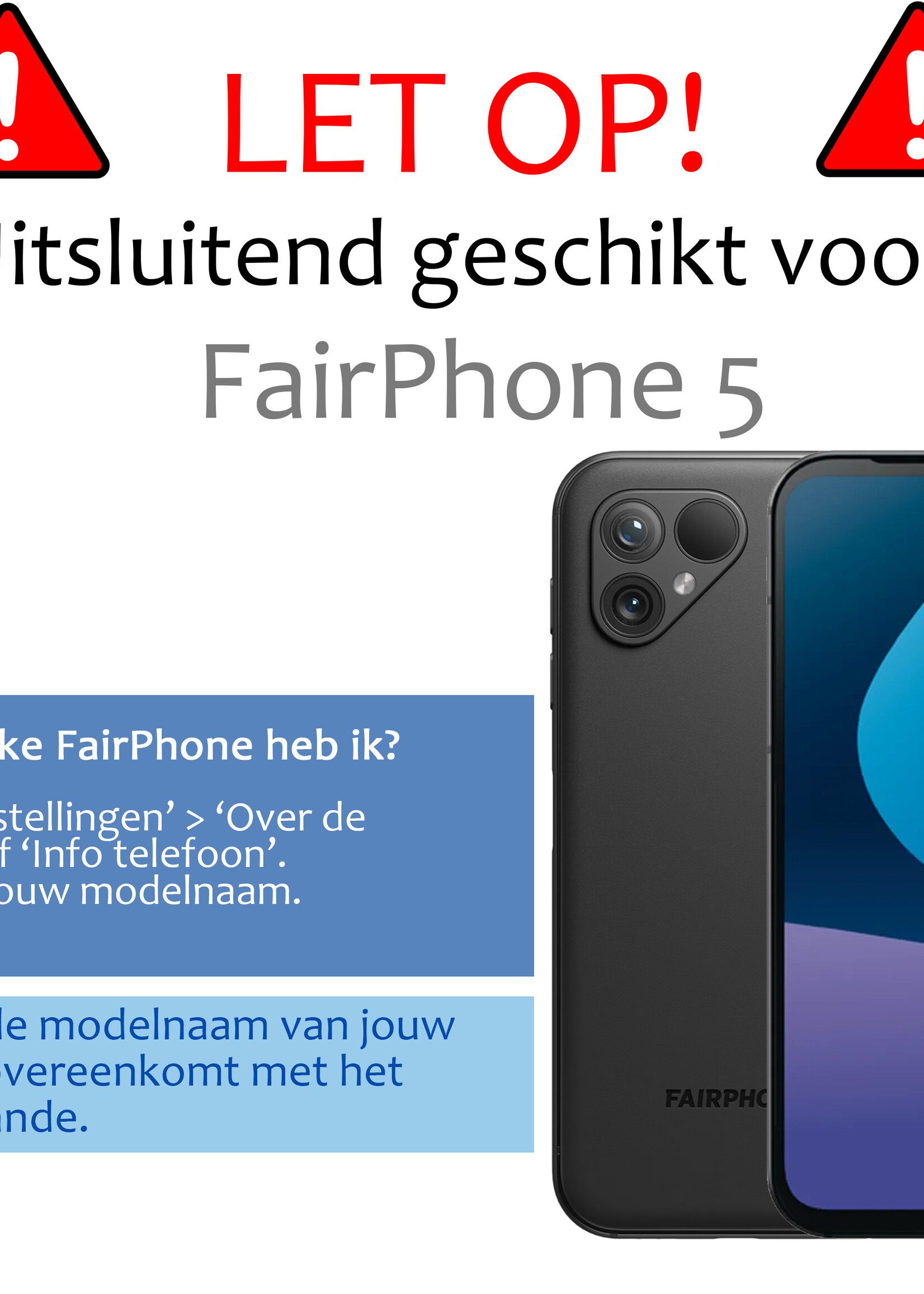 BTH Screenprotector Geschikt voor Fairphone 5 Screenprotector Glas Gehard Tempered Glass - Screenprotector Geschikt voor Fairphone 5 Screen Protector Screen Cover - 3 PACK