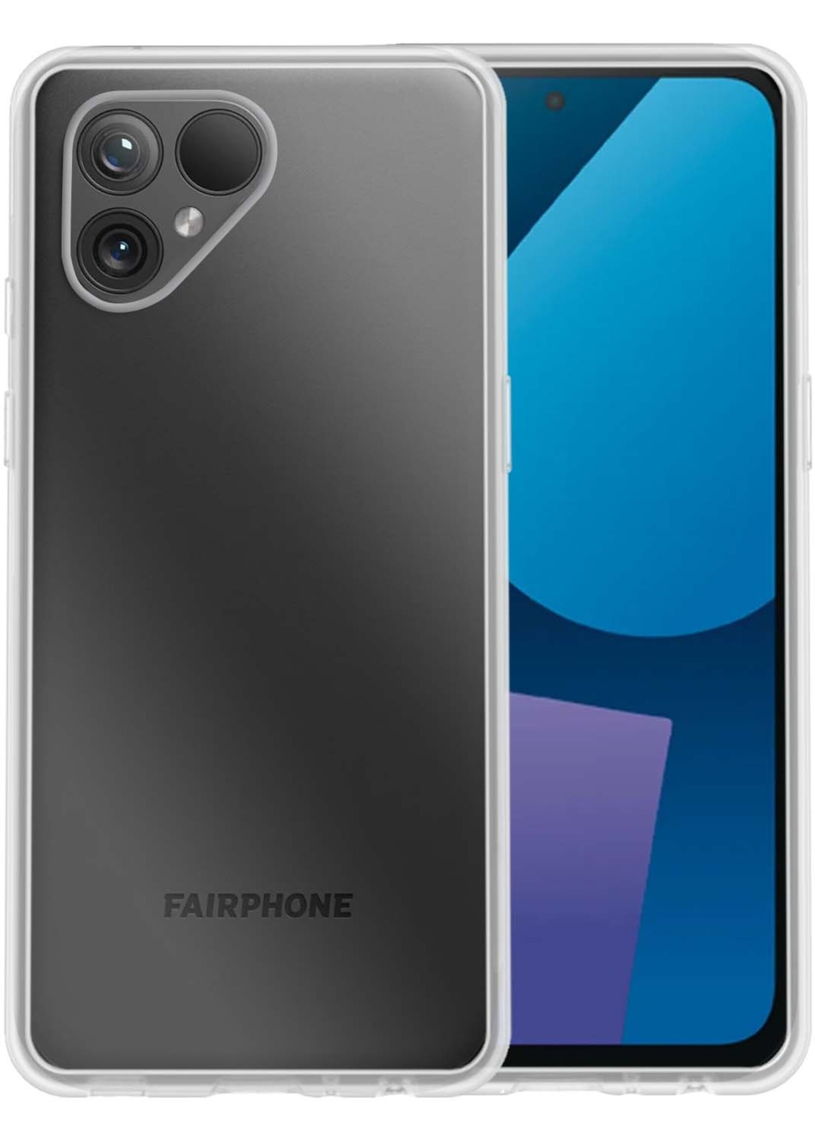 BTH Hoesje Geschikt voor Fairphone 5 Hoesje Siliconen Case Hoes - Hoes Geschikt voor Fairphone 5 Hoes Cover Case - Transparant