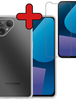 BTH BTH Fairphone 5 Hoesje Siliconen Met Screenprotector - Transparant