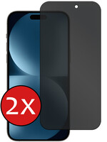 BTH BTH iPhone 15 Pro Max Screenprotector Glas Privacy - 2 PACK