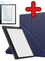 BTH BTH Kobo Elipsa 2E Hoesje Met Screenprotector - Donkerblauw