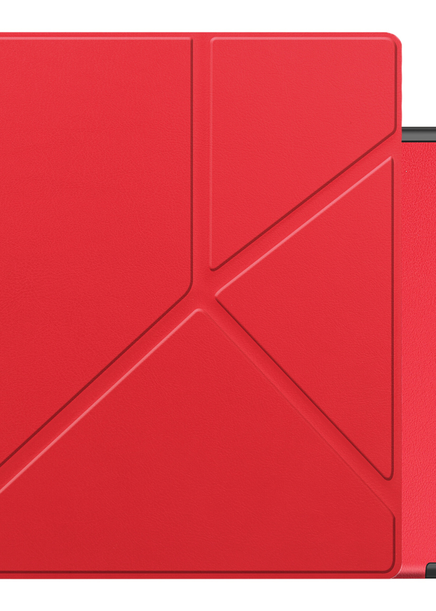 BTH Hoesje Geschikt voor Kobo Elipsa 2E Hoesje Luxe Bescherm Case Met Screenprotector - Hoes Geschikt voor Kobo Elipsa 2E Hoes Book Cover - Rood