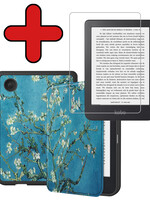 BTH BTH Kobo Clara 2E Hoesje Met Screenprotector - Bloesem