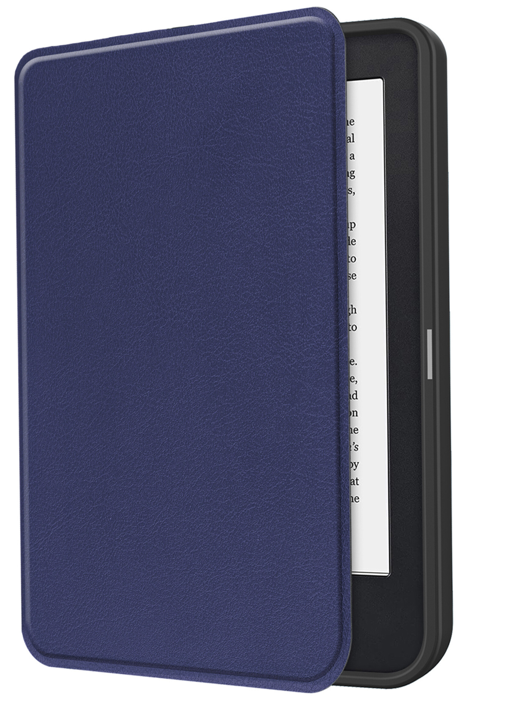 BTH Hoesje Geschikt voor Kobo Clara 2E Hoesje Luxe Bescherm Case Met Screenprotector - Hoes Geschikt voor Kobo Clara 2E Hoes Book Cover - Donkerblauw
