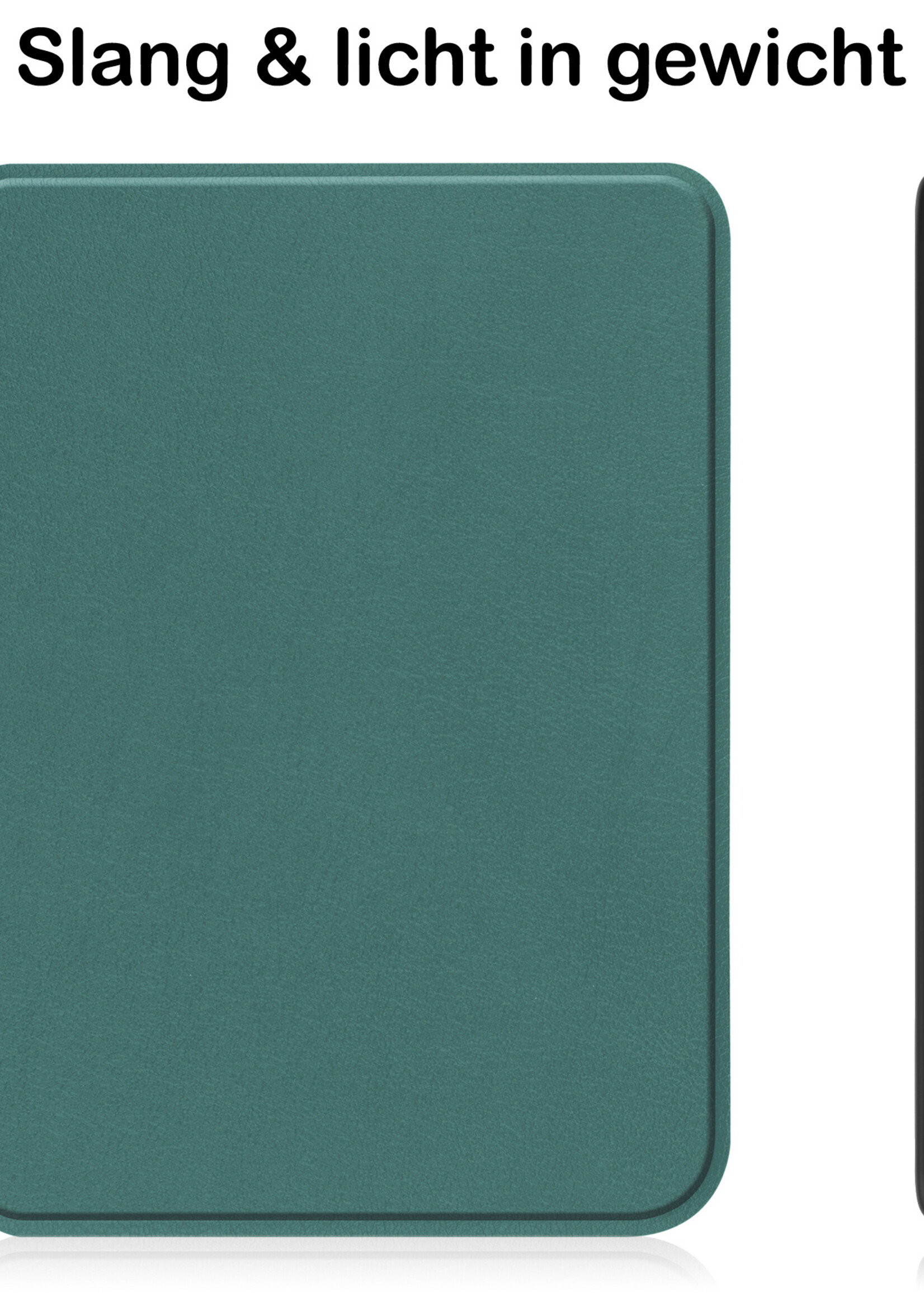 BTH Hoesje Geschikt voor Kobo Clara 2E Hoesje Luxe Bescherm Case Met Screenprotector - Hoes Geschikt voor Kobo Clara 2E Hoes Book Cover - Donkergroen