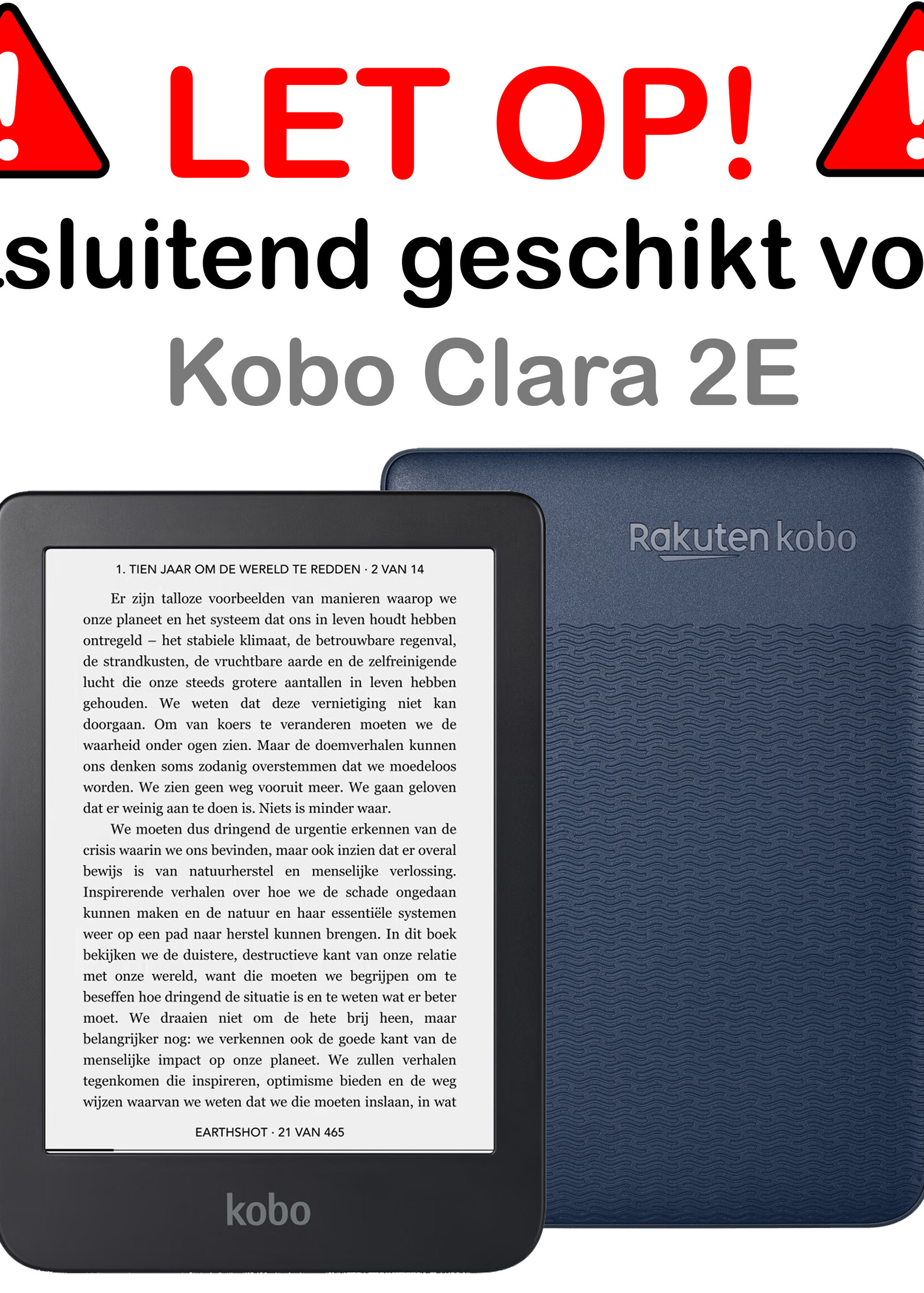 BTH Hoesje Geschikt voor Kobo Clara 2E Hoesje Luxe Bescherm Case Met Screenprotector - Hoes Geschikt voor Kobo Clara 2E Hoes Book Cover - Eenhoorn