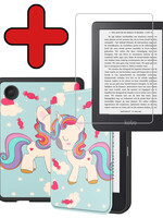 BTH BTH Kobo Clara 2E Hoesje Met Screenprotector - Eenhoorn