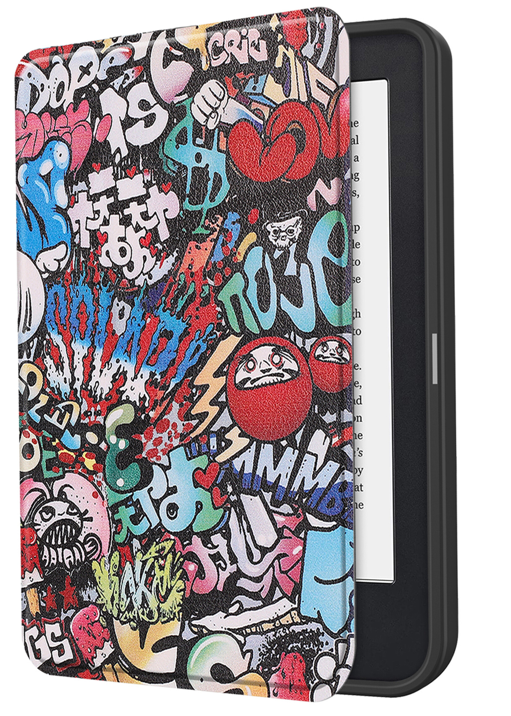 BTH Hoesje Geschikt voor Kobo Clara 2E Hoesje Luxe Bescherm Case Met Screenprotector - Hoes Geschikt voor Kobo Clara 2E Hoes Book Cover - Graffity