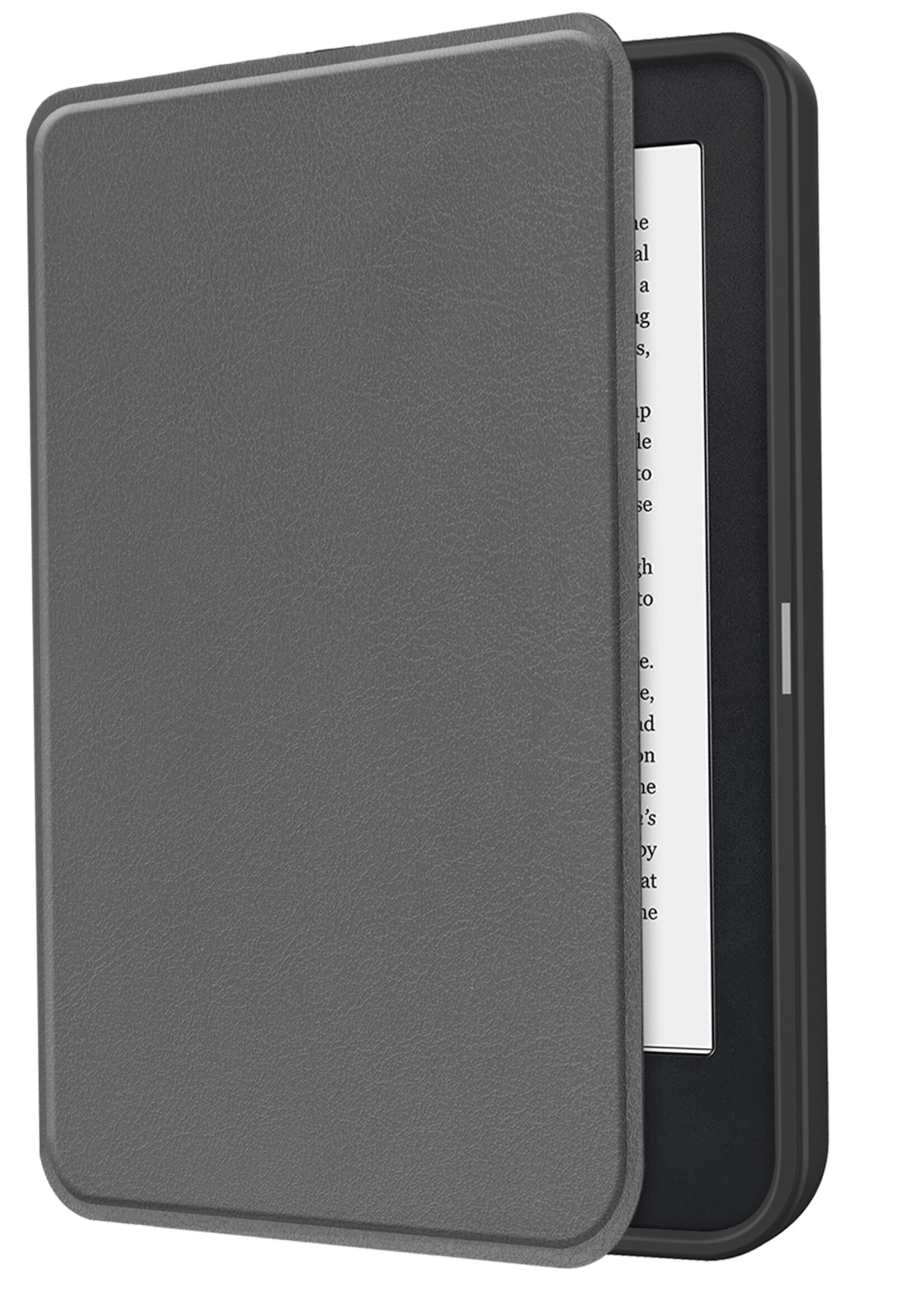 BTH Hoesje Geschikt voor Kobo Clara 2E Hoesje Luxe Bescherm Case Met Screenprotector - Hoes Geschikt voor Kobo Clara 2E Hoes Book Cover - Grijs