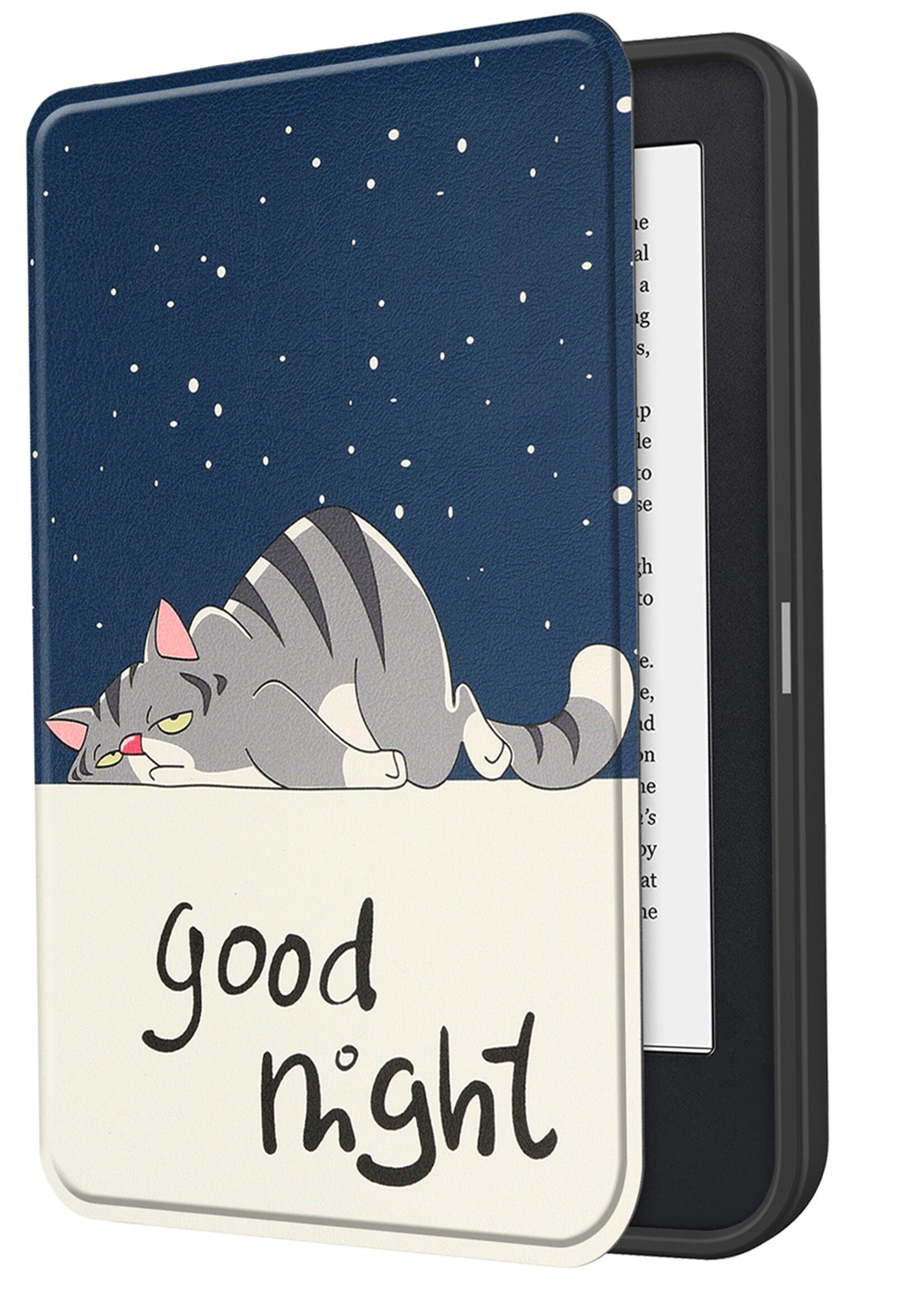 BTH Hoesje Geschikt voor Kobo Clara 2E Hoesje Luxe Bescherm Case Met Screenprotector - Hoes Geschikt voor Kobo Clara 2E Hoes Book Cover - Kat