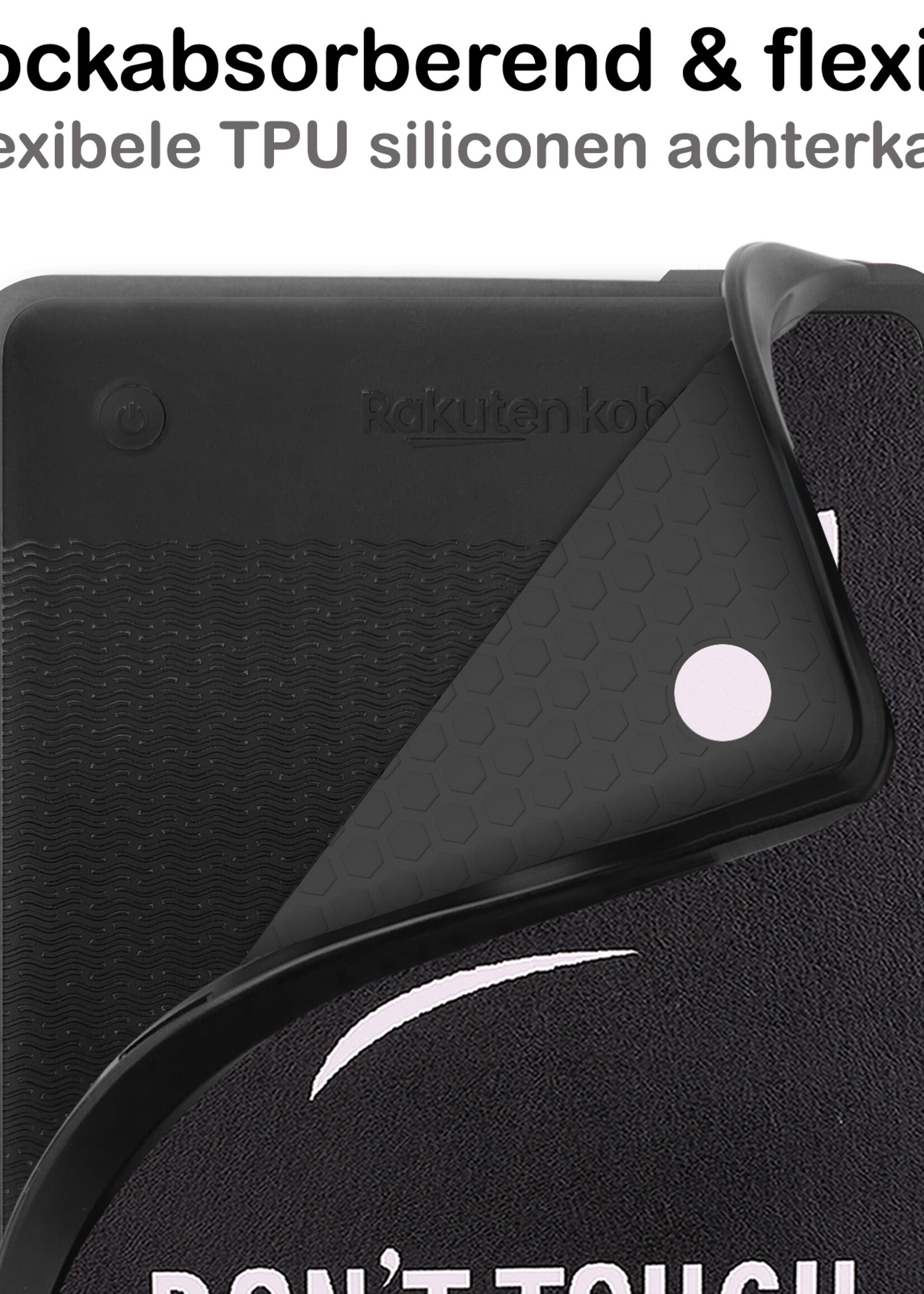 BTH Hoesje Geschikt voor Kobo Clara 2E Hoesje Luxe Bescherm Case Met Screenprotector - Hoes Geschikt voor Kobo Clara 2E Hoes Book Cover - Don't Touch Me