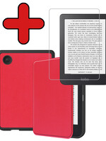 BTH BTH Kobo Clara 2E Hoesje Met Screenprotector - Rood