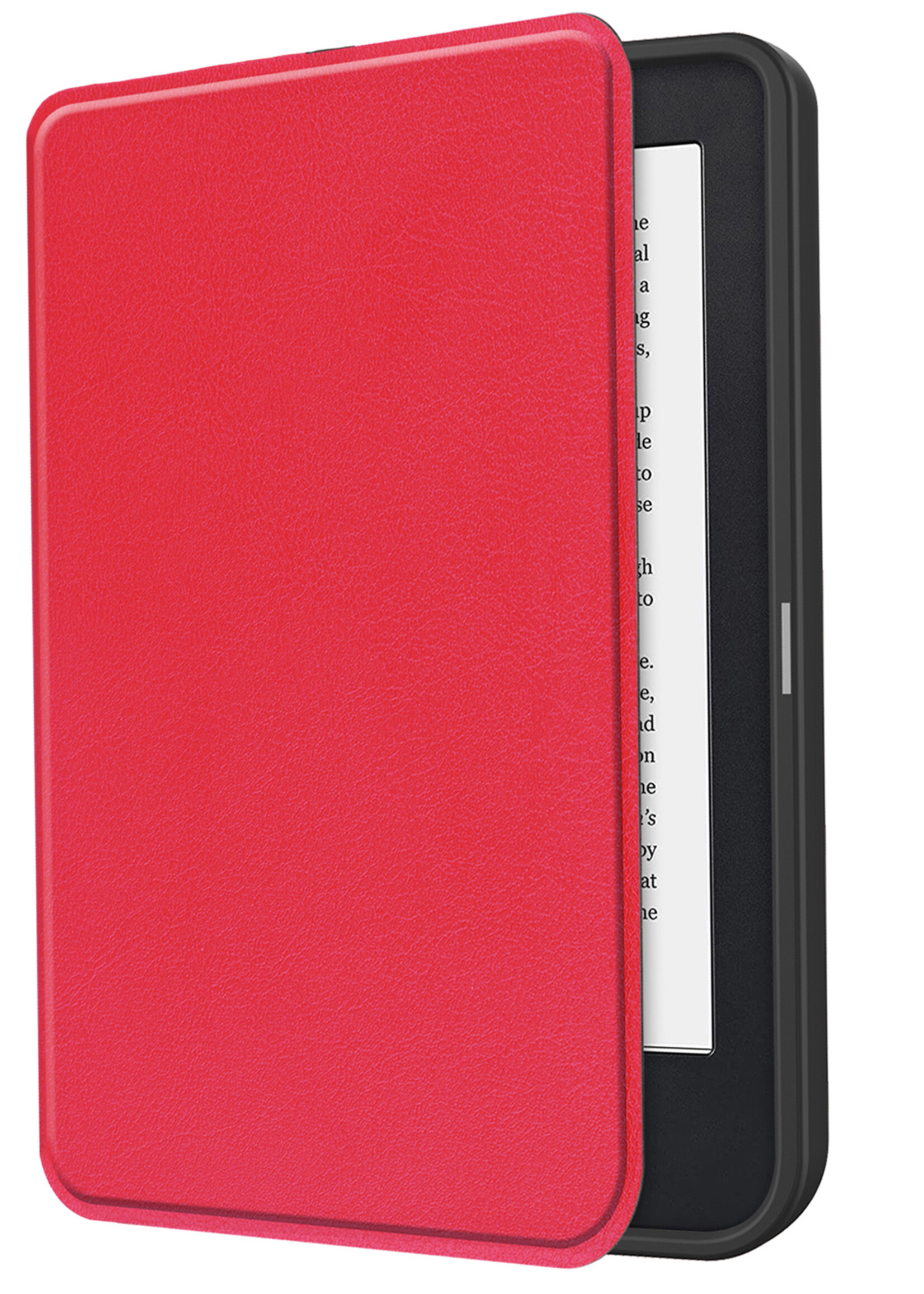 BTH Hoesje Geschikt voor Kobo Clara 2E Hoesje Luxe Bescherm Case Met Screenprotector - Hoes Geschikt voor Kobo Clara 2E Hoes Book Cover - Rood