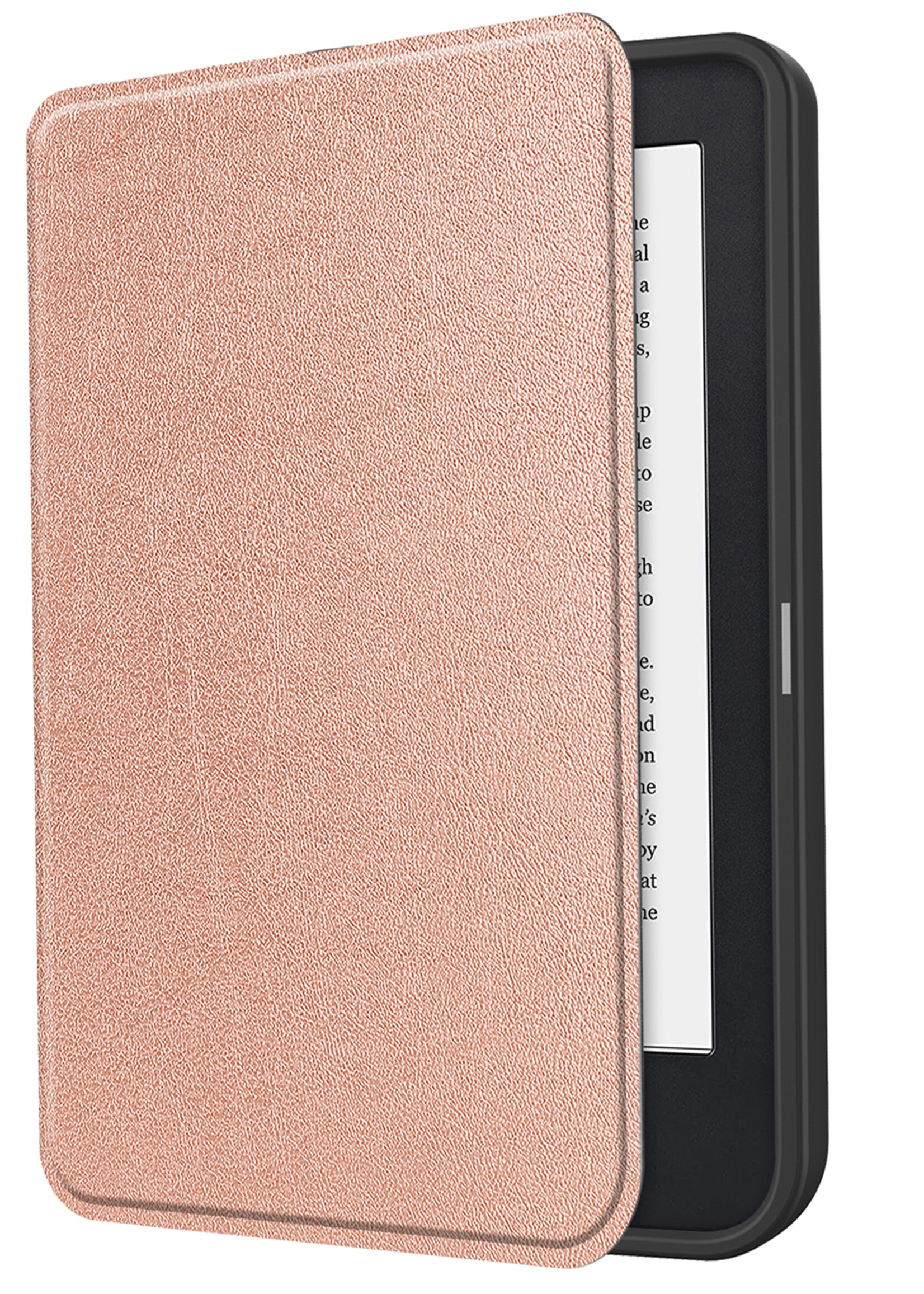 BTH Hoesje Geschikt voor Kobo Clara 2E Hoesje Luxe Bescherm Case Met Screenprotector - Hoes Geschikt voor Kobo Clara 2E Hoes Book Cover - Rosé Goud