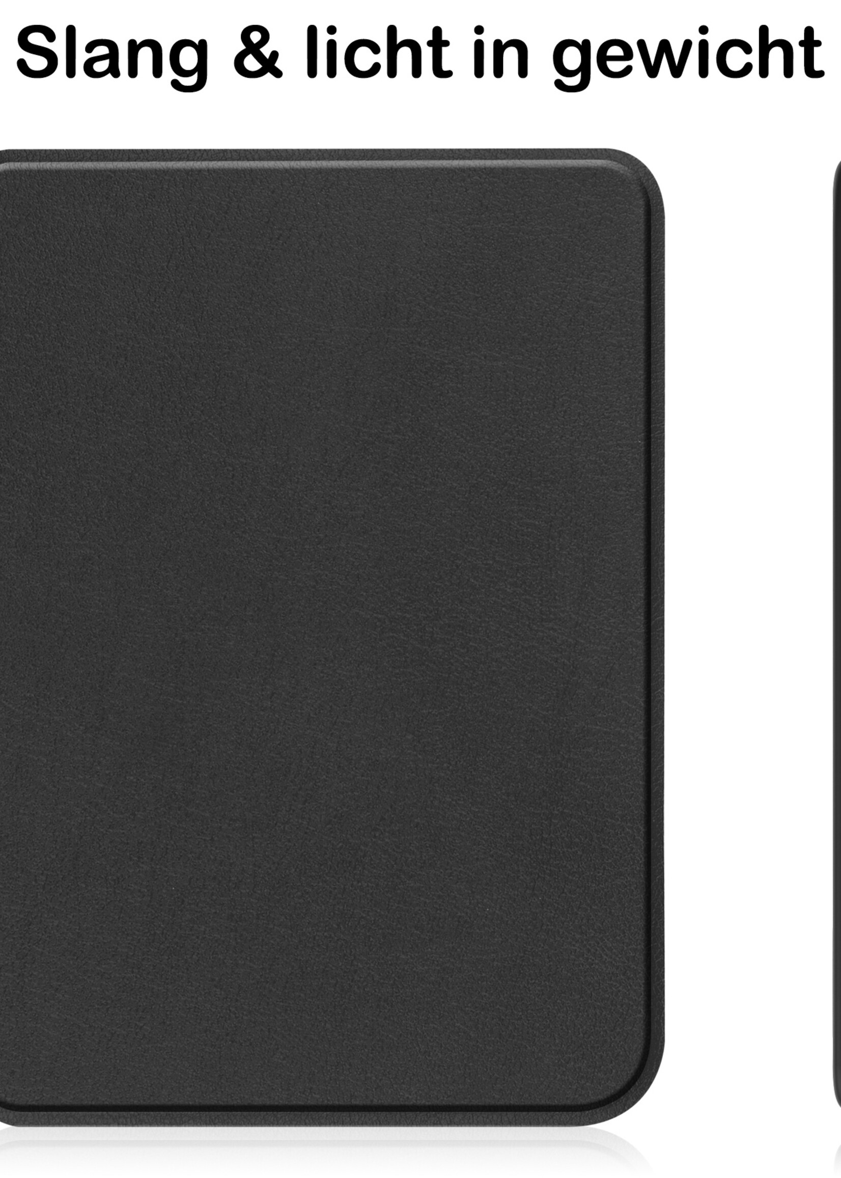 BTH Hoesje Geschikt voor Kobo Clara 2E Hoesje Luxe Bescherm Case Met Screenprotector - Hoes Geschikt voor Kobo Clara 2E Hoes Book Cover - Zwart