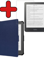 BTH BTH Kobo Clara HD Hoesje Met Screenprotector - Donkerblauw