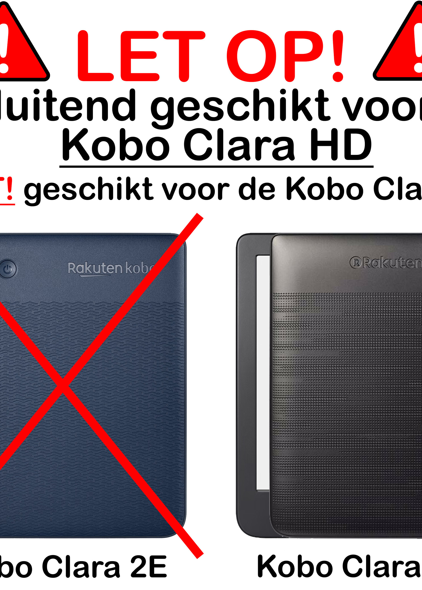 BTH Hoesje Geschikt voor Kobo Clara HD Hoesje Luxe Bescherm Case Met Screenprotector - Hoes Geschikt voor Kobo Clara HD Hoes Book Cover - Lichtblauw