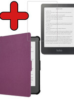 BTH BTH Kobo Clara HD Hoesje Met Screenprotector - Paars