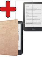 BTH BTH Kobo Clara HD Hoesje Met Screenprotector - Rose Goud