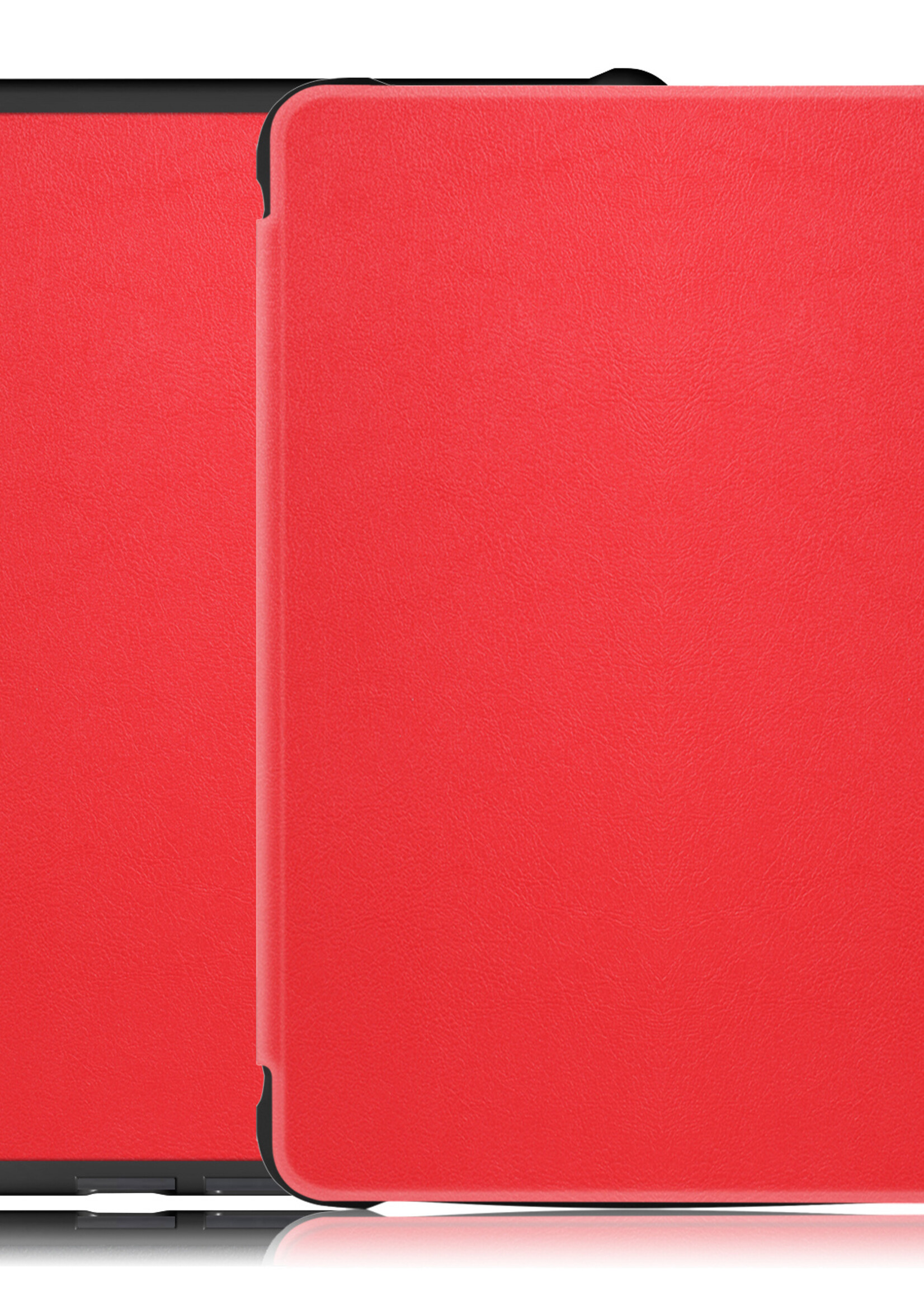 BTH Hoesje Geschikt voor Kobo Clara HD Hoesje Luxe Bescherm Case Met Screenprotector - Hoes Geschikt voor Kobo Clara HD Hoes Book Cover - Rood